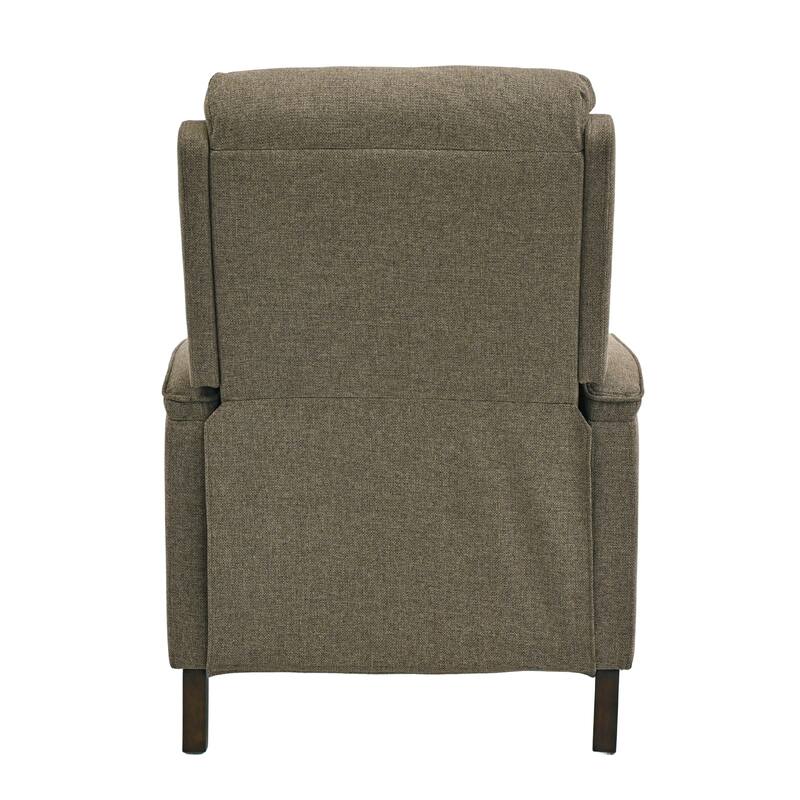 Push-Back Upholstered Recliner with Thickened Seat Cushion Backrest