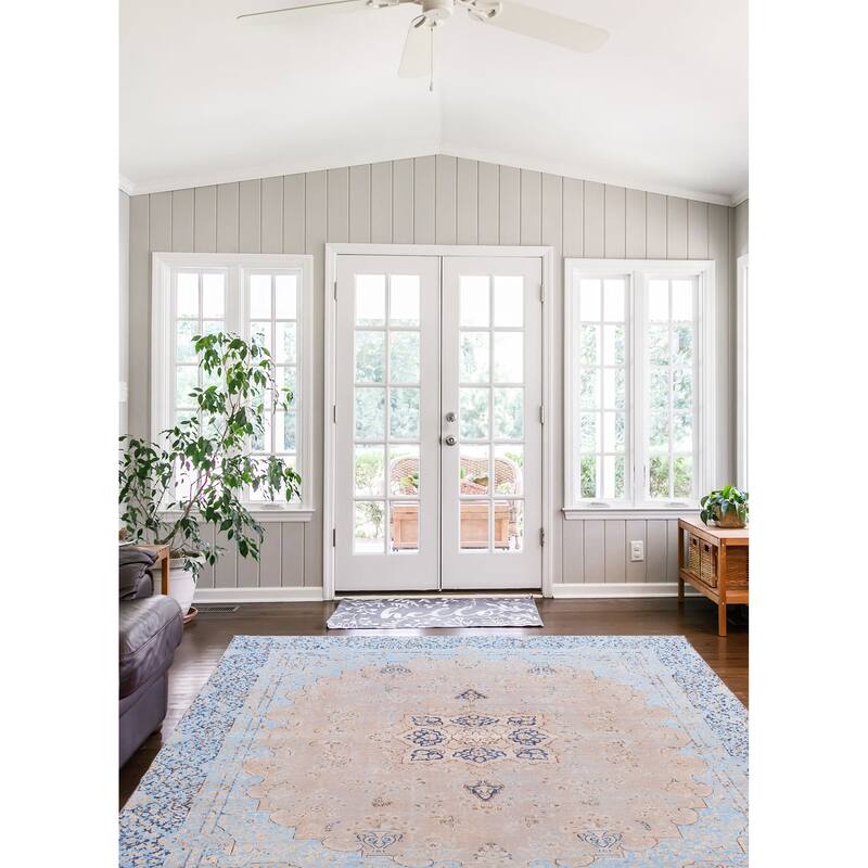 ECARPETGALLERY Hand-knotted Antalya Vintage Light Brown Wool Rug - 8'11 x 11'10