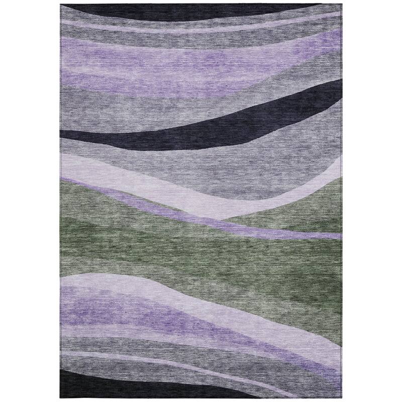 HomeRoots Abstract Transitional Rectangle Outdoor Rug