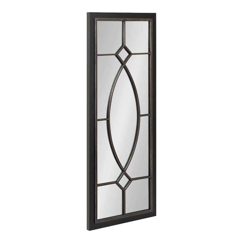 Kate and Laurel Bakersfield Wood Framed Mirror - 16x42 - Black