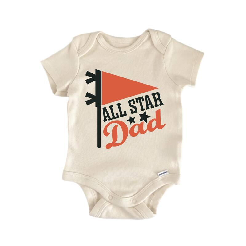 All Star Dad Father's Day - Baby Boy Girl Clothes Infant Bodysuit Funny Cute - Pink - 0-3M