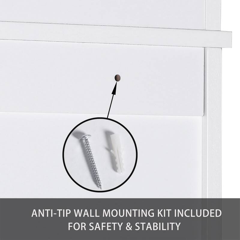 VEIKOUS Bathroom Over The Toilet Storage Cabinet Organizer With Doors and Shelves