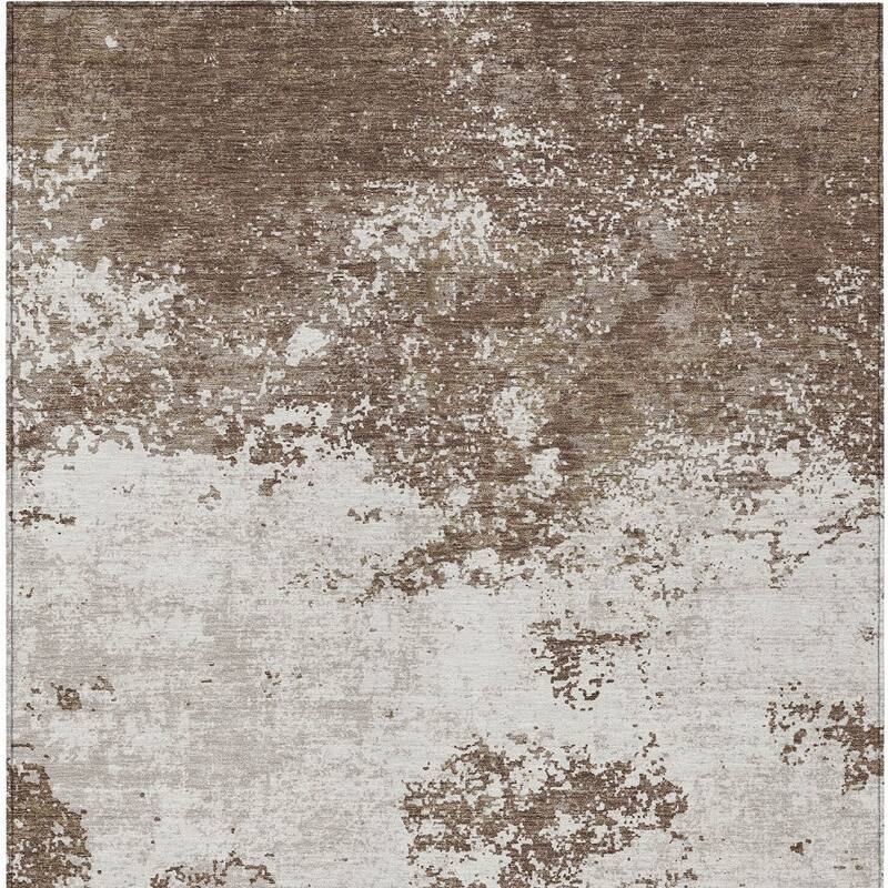 HomeRoots Abstract Transitional Rectangle Outdoor Rug