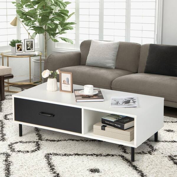 Modern 2-Tier Coffee Table Table with Storage - Bed Bath & Beyond ...