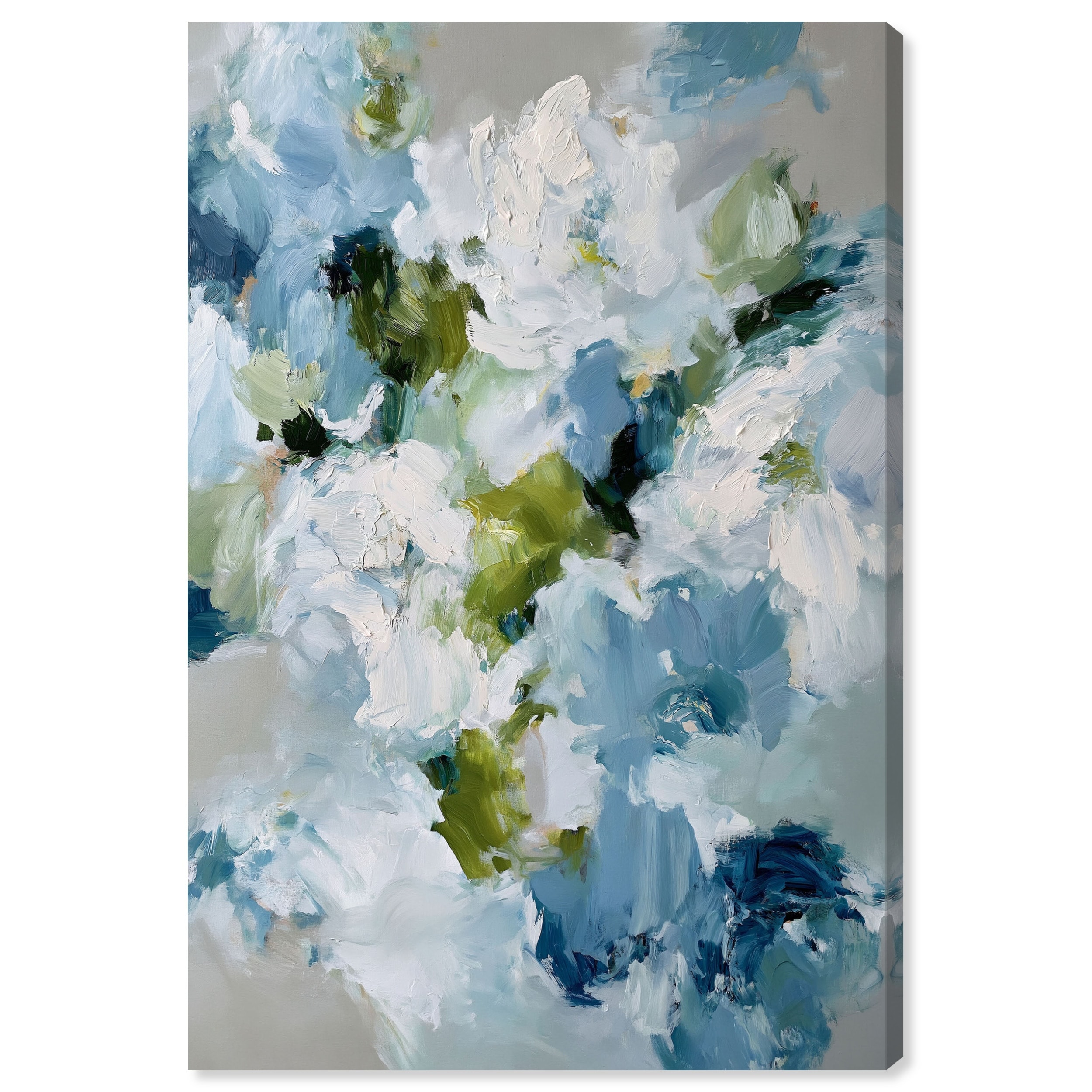 Frozen Spring III Coastal Abstract Art Canvas Print by Art Remedy