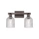 preview thumbnail 1 of 2, Innovations Lighting Downtown Urban - Bridal Veil - 2 Light 16" Bath Vanity Ligh Clear/Oil Rubbed Bronze