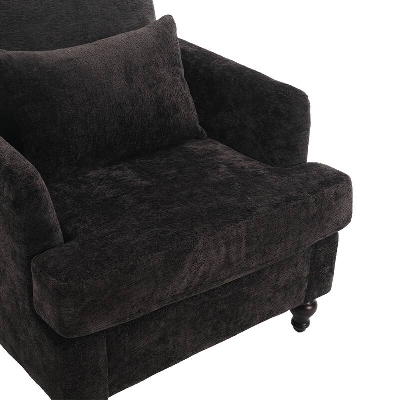 Modern Wood Frame Armchair for Living Room