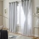 preview thumbnail 81 of 108, ATI Home Catarina Layered Curtain Panel Pair with grommet top 52x120 - Soft Grey