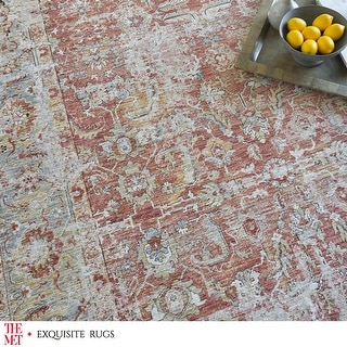 The Met X Exquisite Rugs Antique Loom Rust/Blue Area Rug. - Bed Bath ...
