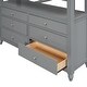 preview thumbnail 30 of 53, Full size Loft Bed with Drawers, Built-in Desk and Shelves, Espresso