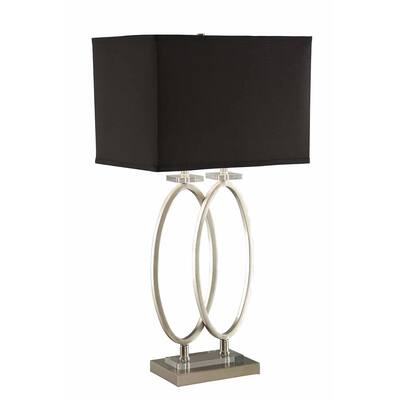 Aurelia Transitional Nickel and Black Accent Lamp