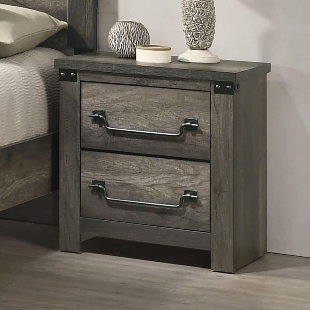 Charming Wooden Nightstand with Stylish Handles for Bedroom Enhancement
