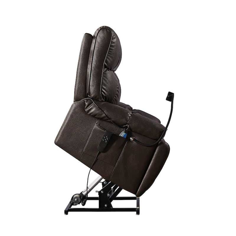 Recliner Chair with Phone Holder,Electric Power Lift Recliner Chair with 2 Motors Massage and Heat for Elderly, 3 Positions, 2 S