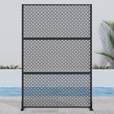 Outdoor Privacy Screen Metal Privacy Screen Panel Free Standing - 72*47