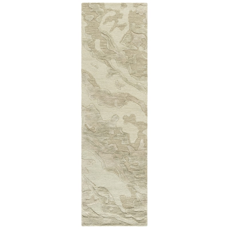 SAFAVIEH Handmade Ebony Teunie Wool Rug - 2'3" x 8' Runner - Green