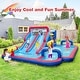preview thumbnail 1 of 5, Kids Outdoor Inflatable Water Slide Park Bounce House Splash Pool
