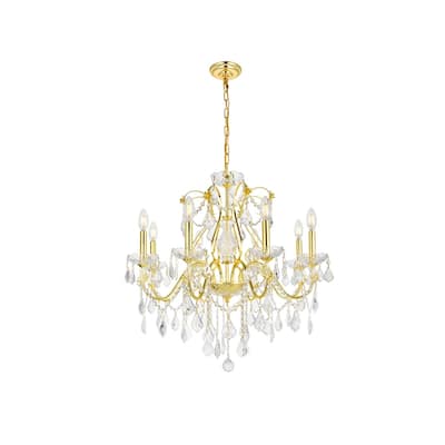 Fleur Illumination 8 light Gold Chandelier
