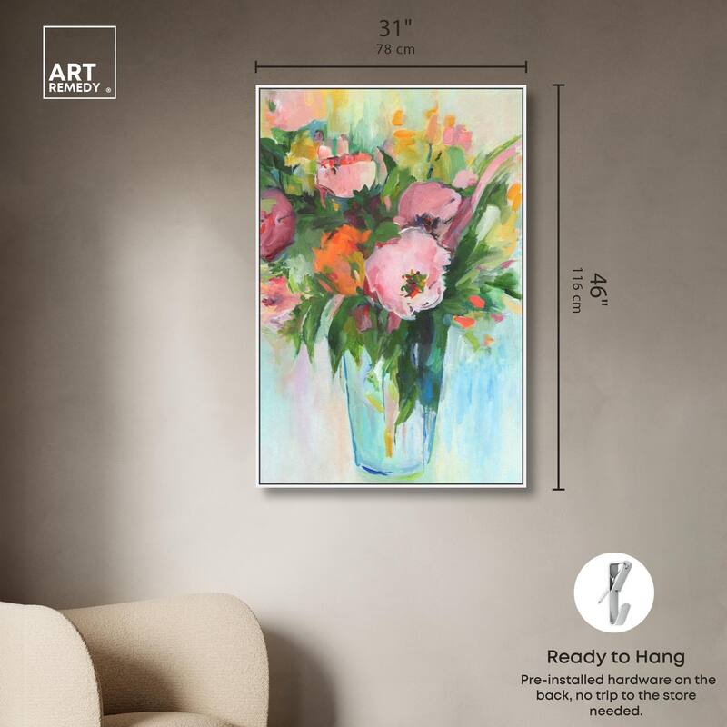 Charming Bouquet Canvas by Art Remedy