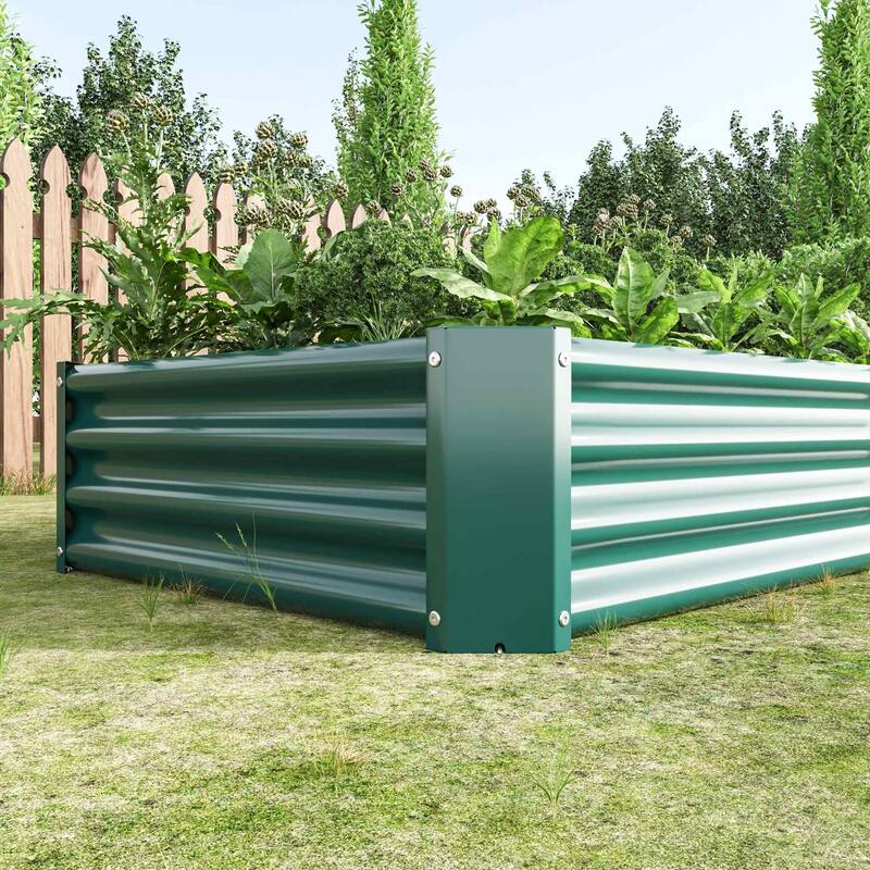 Metal Raised Garden Bed Planter Box for Outdoor Gardening