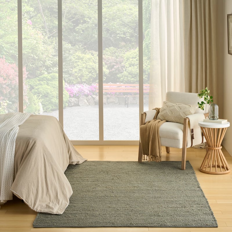 Nourison Natural Jute Indoor only Solid Area Rug