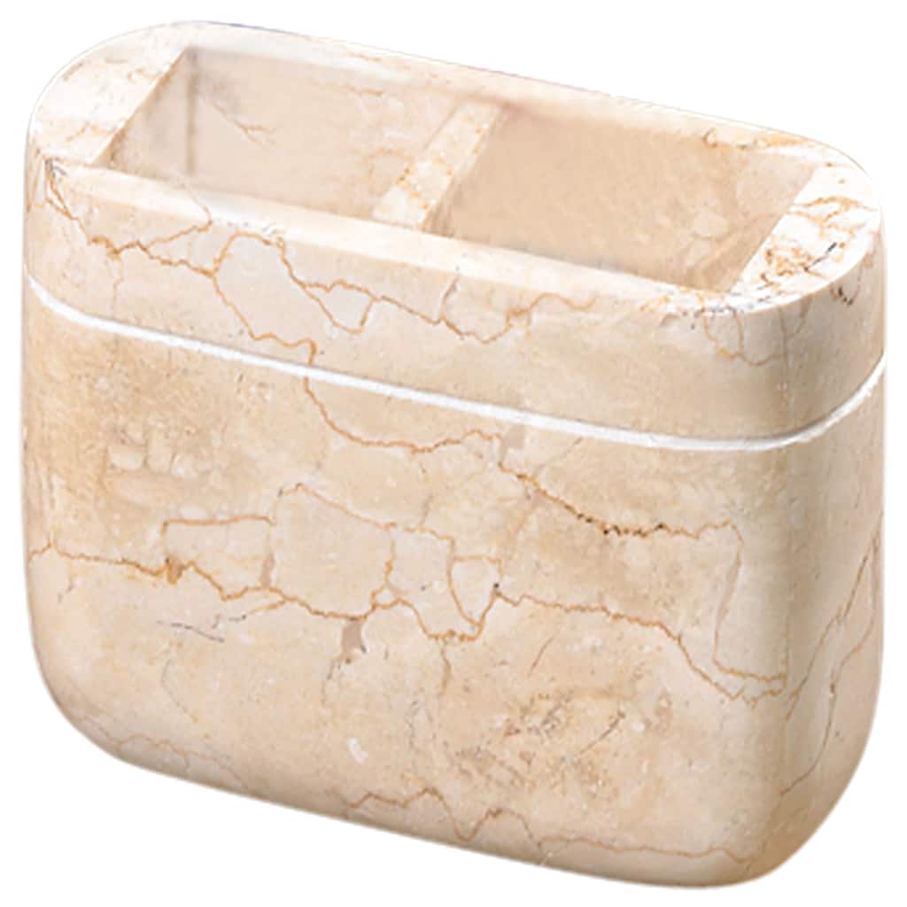 Creative Home Champagne Marble Stone Toothbrush, Tooth Brush Holder, Paste Holder - Beige