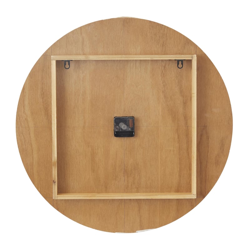 Wooden Compass Wall Clock with Rope Accents - Blue - Roche River Decor