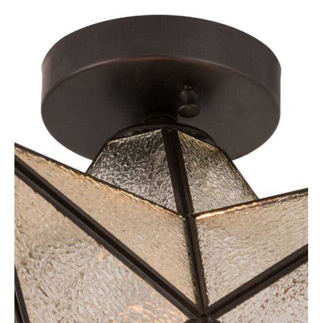 Meyda Tiffany 186688 Moravian Star 18" Wide Semi-Flush Ceiling Fixture