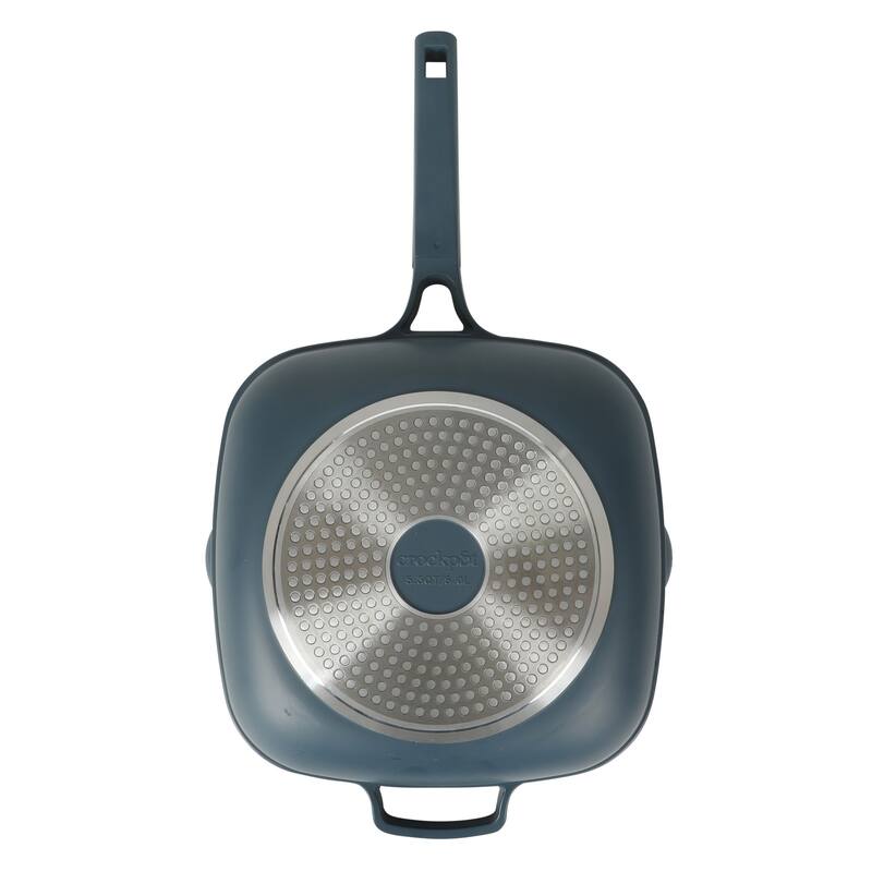 Crock Pot Northvale 5.3 Quart Ceramic Nonstick Sauté Pan with Steamer Basket & Lid, Cast Aluminum Induction Base