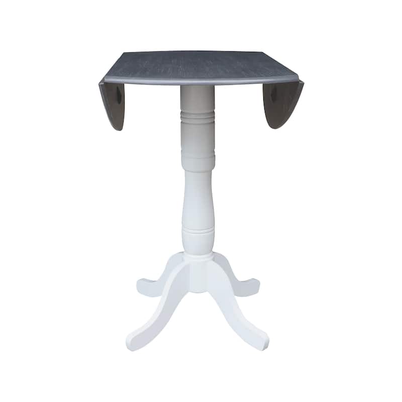 42" Round Pedestal Dual Drop Leaf Table