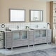 preview thumbnail 7 of 34, Vanity Art 108" Double Sink Bathroom Vanity Set 13 Dove-Tailed Drawers 3 Cabinets 2 Shelves Soft-Closing Doors with Free Mirror