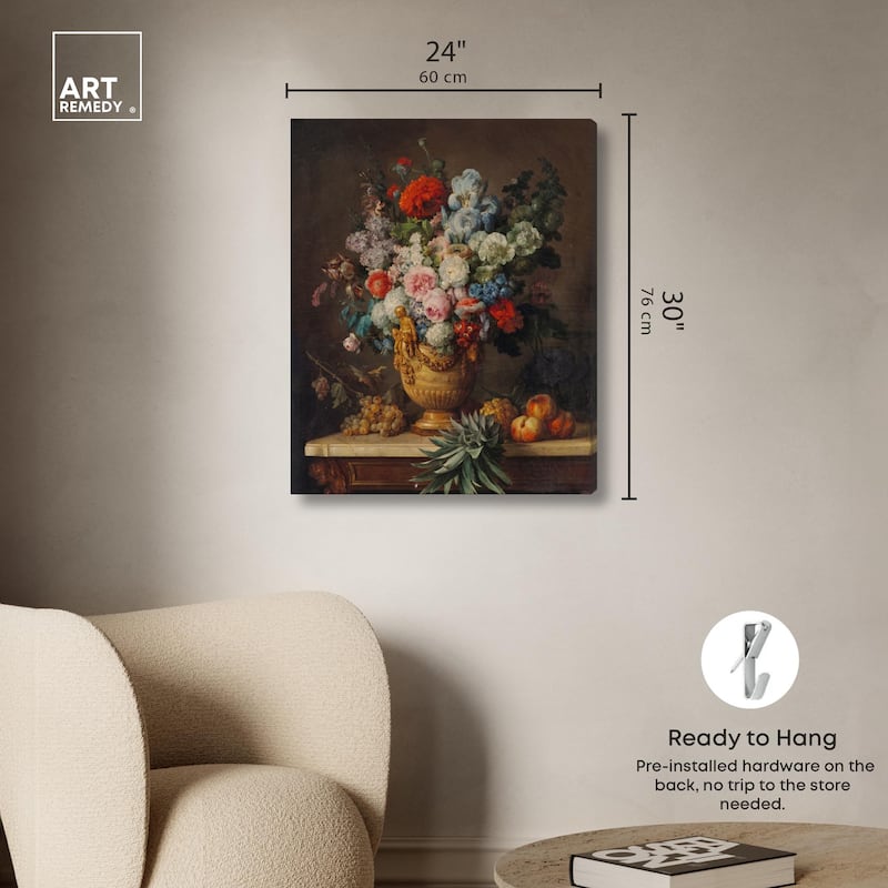 Vallayer 1789 Vase Canvas by Art Remedy, Gallery Wrapped
