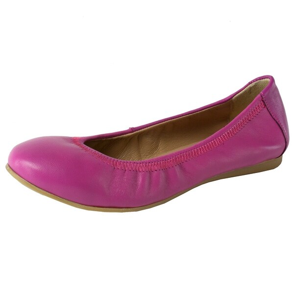 pink leather flats womens