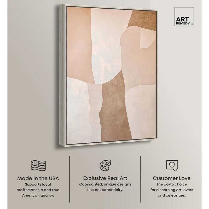 Forms in Beige I Canvas by Art Remedy