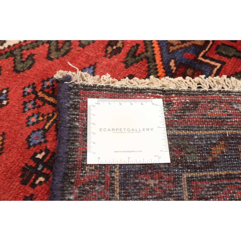 ECARPETGALLERY Hand-knotted Andelz Red Wool Rug - 3' 3" x 6' 4"