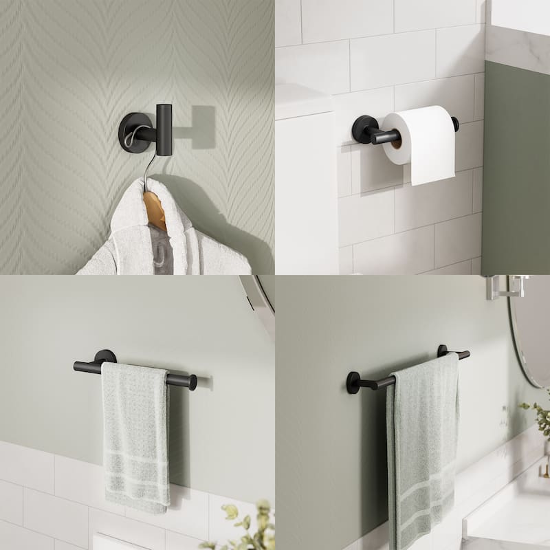 GRANDJOY 4-Piece Bath Towel Bar Rack Towel Holder Stainless Steel Hardware Set