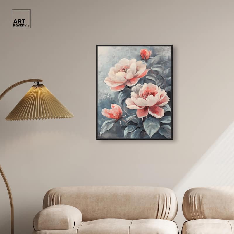 Blush Peony Canvas by Art Remedy