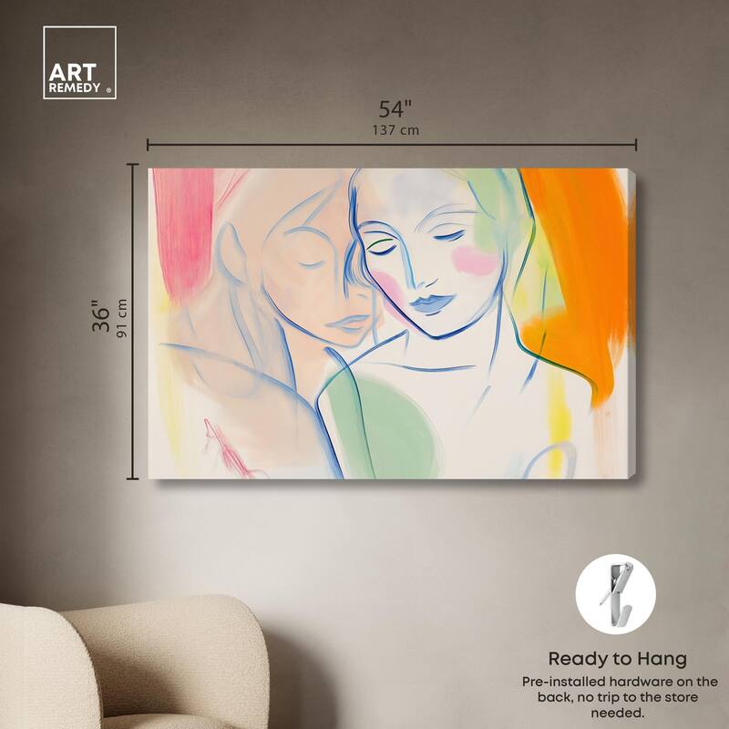 Brushstroke Bond Canvas by Art Remedy, Gallery Wrapped