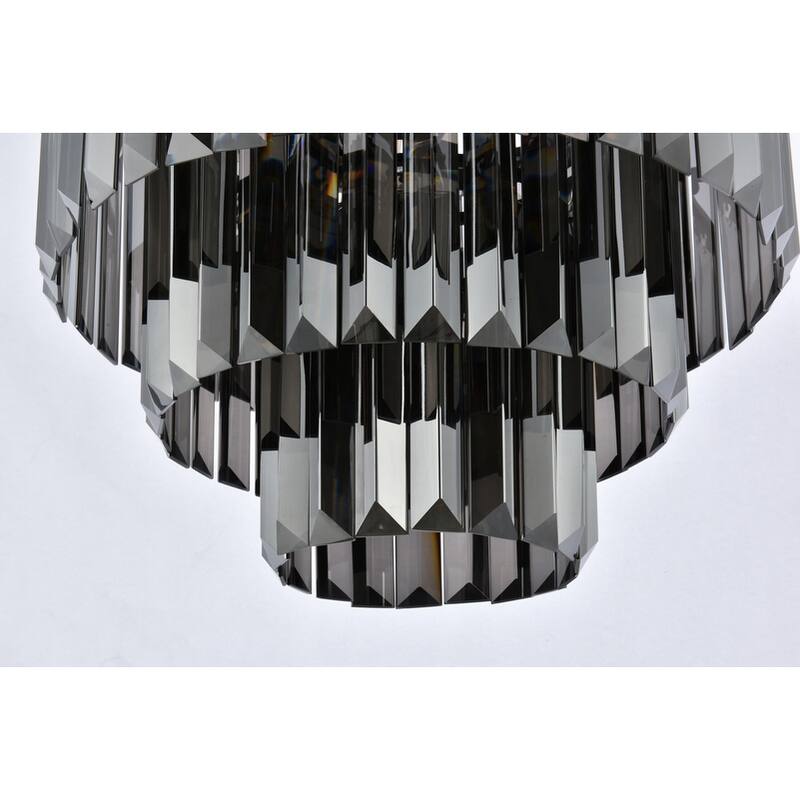 Royce Edge 9-Light Matte Black Chandelier