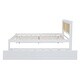 preview thumbnail 48 of 58, Versatile Pull-Out Bed,Full Size Elegant Bed Frame with Rattan Headboard and Sockets