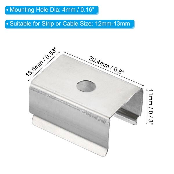 100pcs LED Strip Light Clips Mounting Bracket Fixing Clips with Screws ...