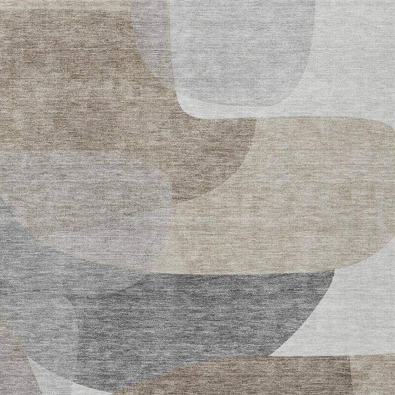 HomeRoots Abstract Transitional Rectangle Outdoor Rug