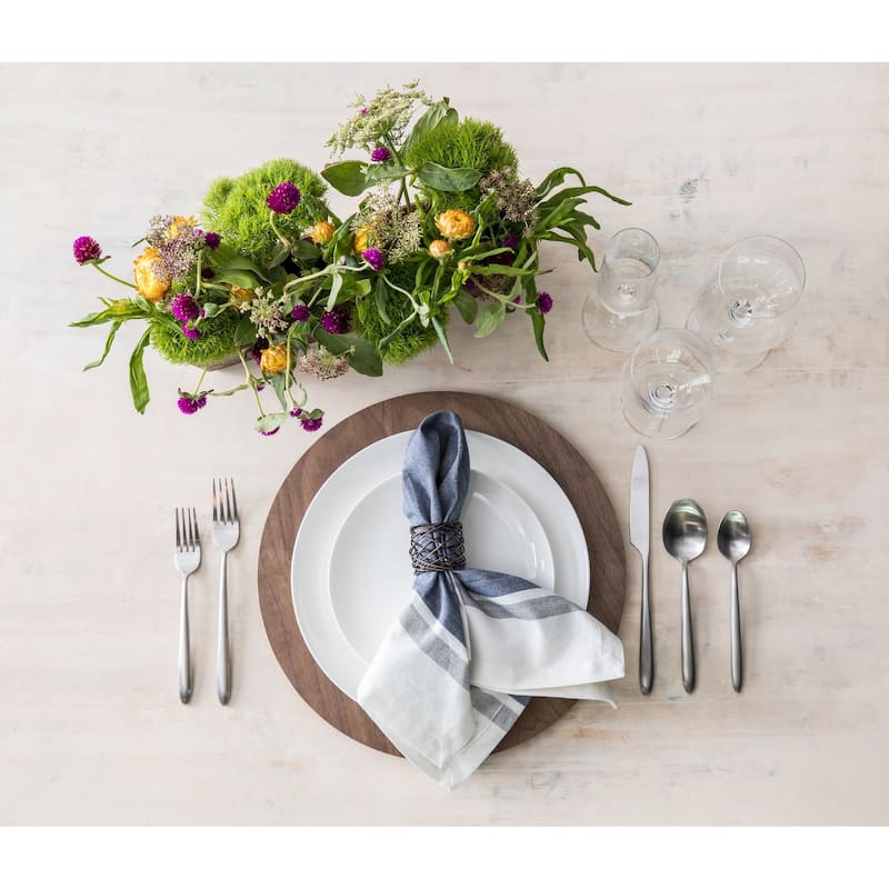 Fortessa Velo 18/10 Stainless Steel, 5PC Flatware Set (Service for 1), Silver