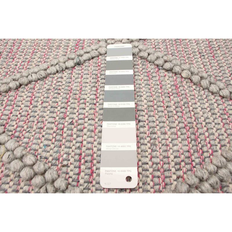 ECARPETGALLERY Braid weave Sienna Grey Wool Rug - 6'1 x 9'1