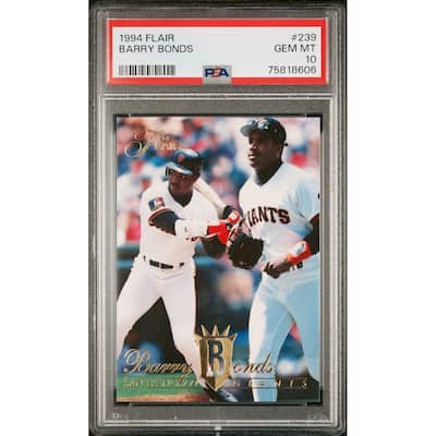 Barry Bonds 1994 Flair Baseball Card #239 Graded PSA 10 - 8'6" x 11'6"