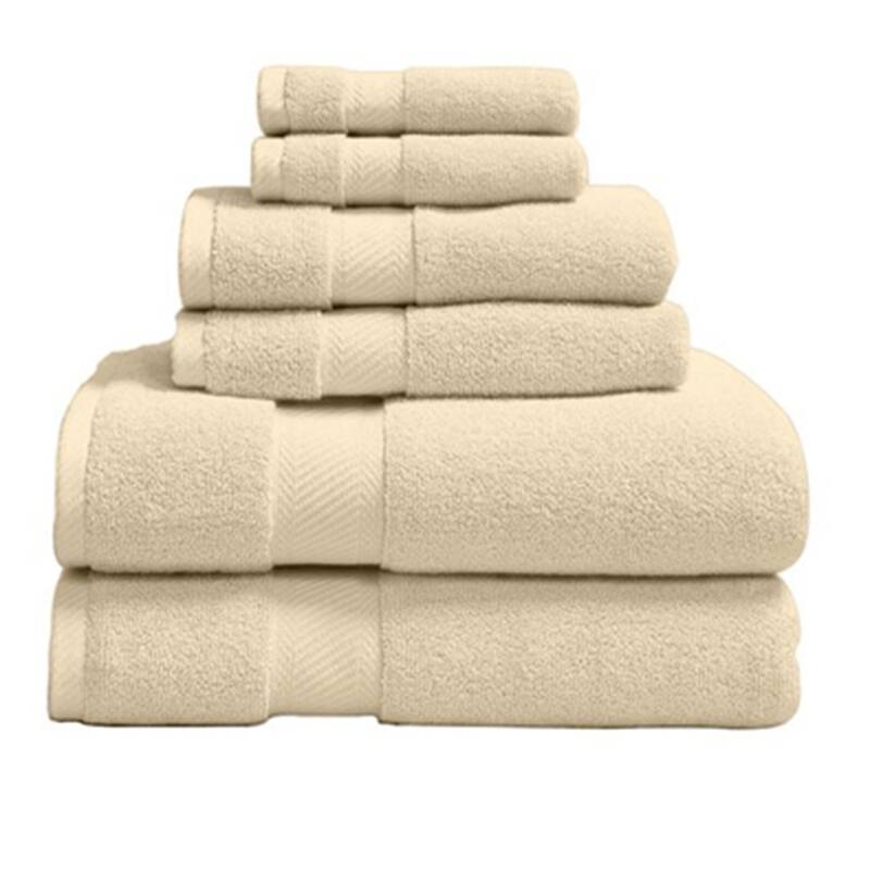 Soft and Plush Bath Towel Set - 100 Percent Cotton - 6-Piece - N/A