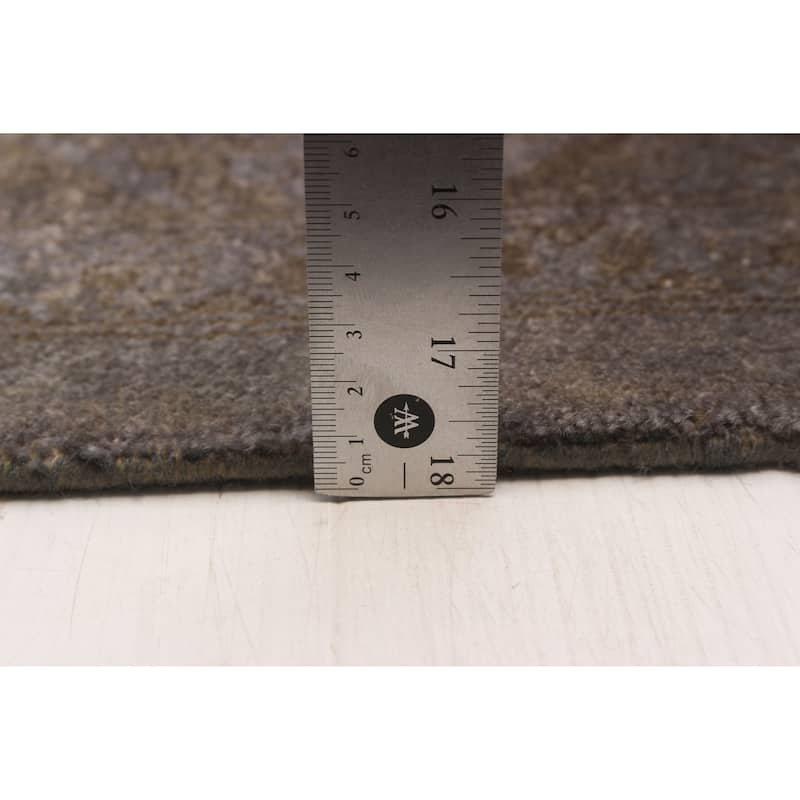 ECARPETGALLERY Hand-knotted Vibrance Grey Wool Rug - 9'1 x 12'7