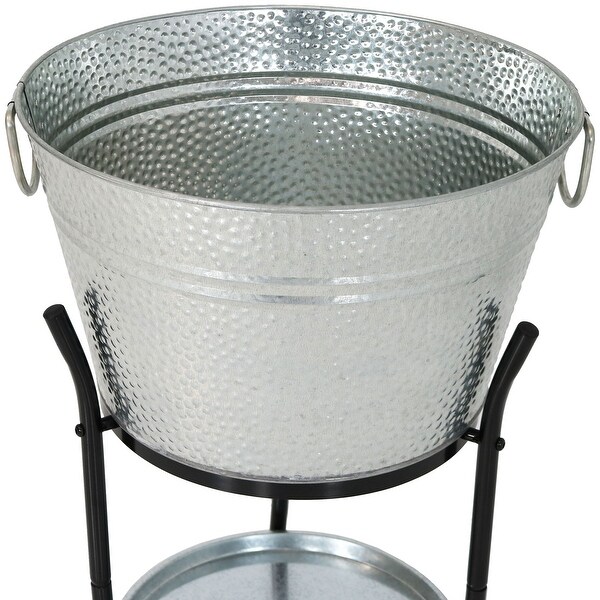 galvanized metal ice bucket