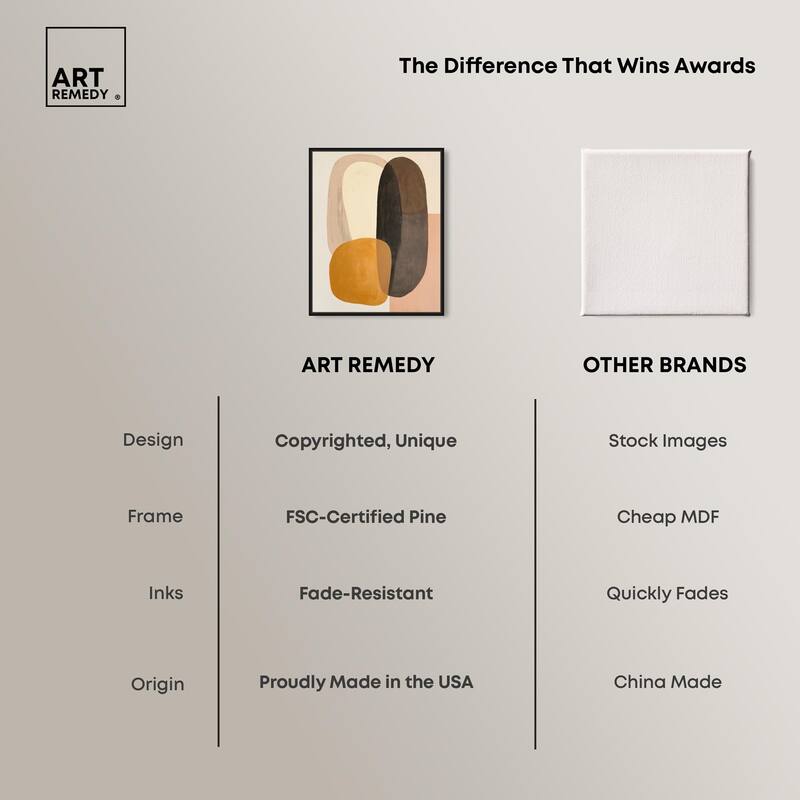 Burnt Ochre Orbit Canvas by Art Remedy