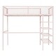 preview thumbnail 3 of 28, Metal Loft Bed with 4-Tier Shelves and Storage