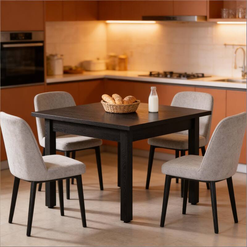 Rustic Dining Table with Wood Legs, Kitchen Table with Cracked Oak Tabletop, Home Office Table Coffee Table